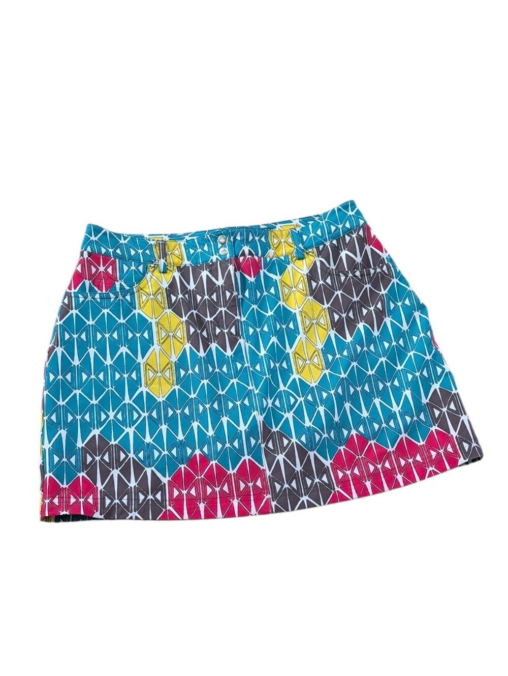 Slazenger, Multicolor Geometric Pattern Tennis / Golf Skort.  Size 4